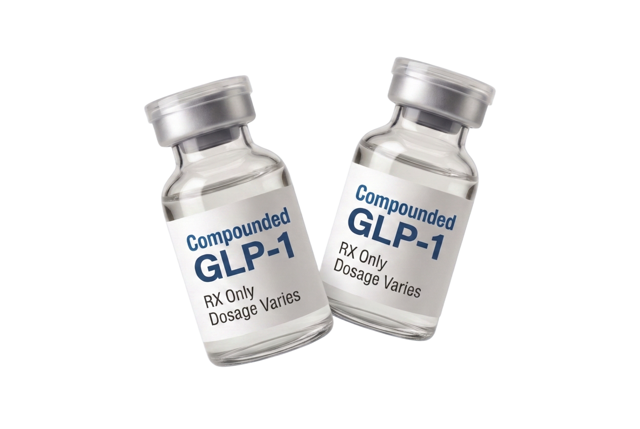 Compounded GLP-1 medication vials