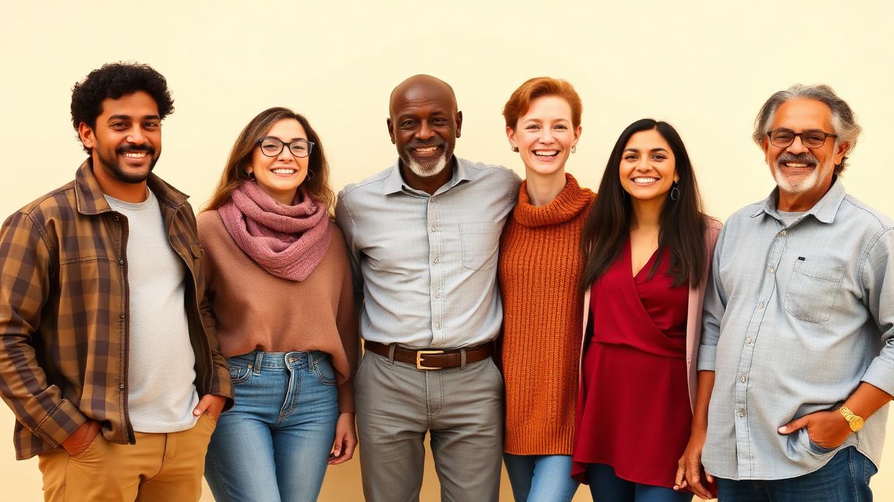 A diverse group of Journey members